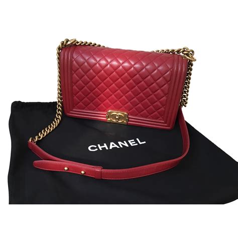 chanel boy chain bag|red chanel boyfriend bag.